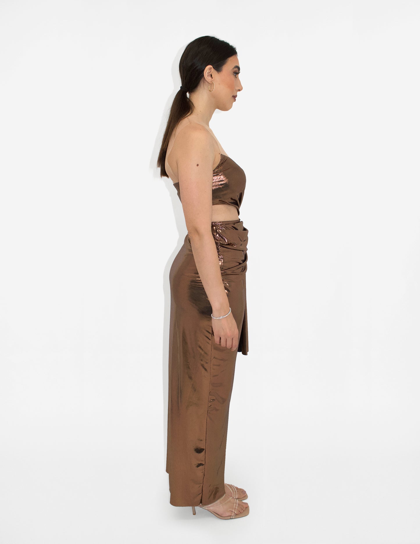 Sleeveless Cut Out Gown
