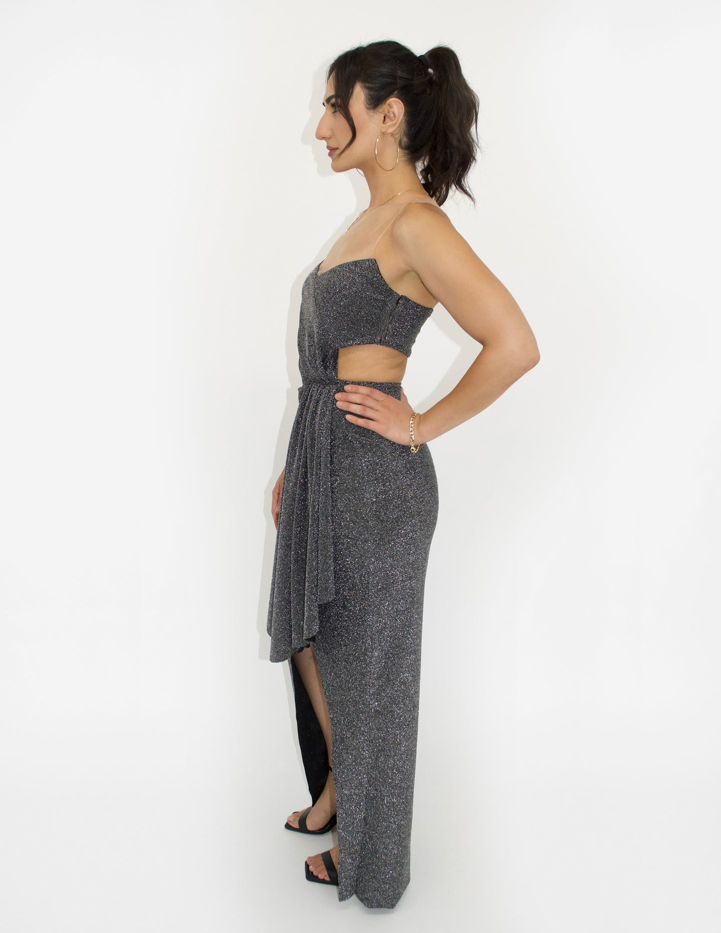 Sleeveless Cut Out Gown