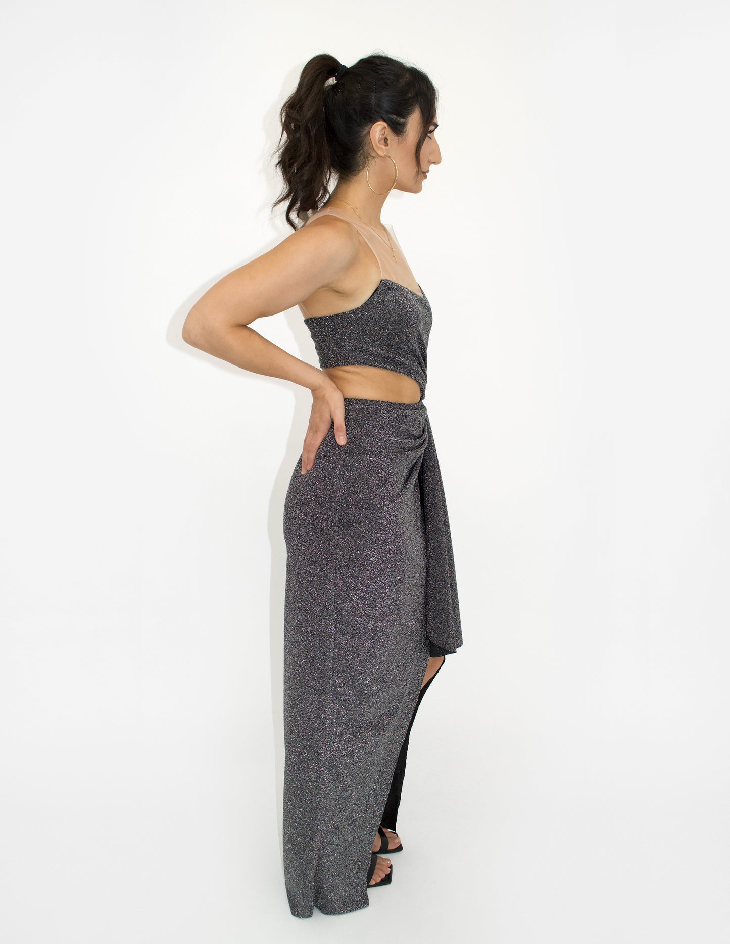 Sleeveless Cut Out Gown