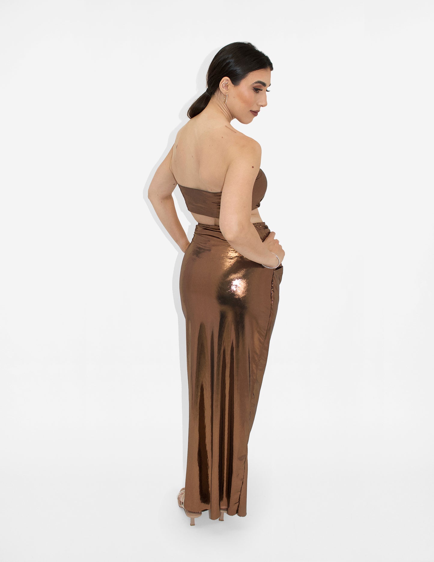 Sleeveless Cut Out Gown