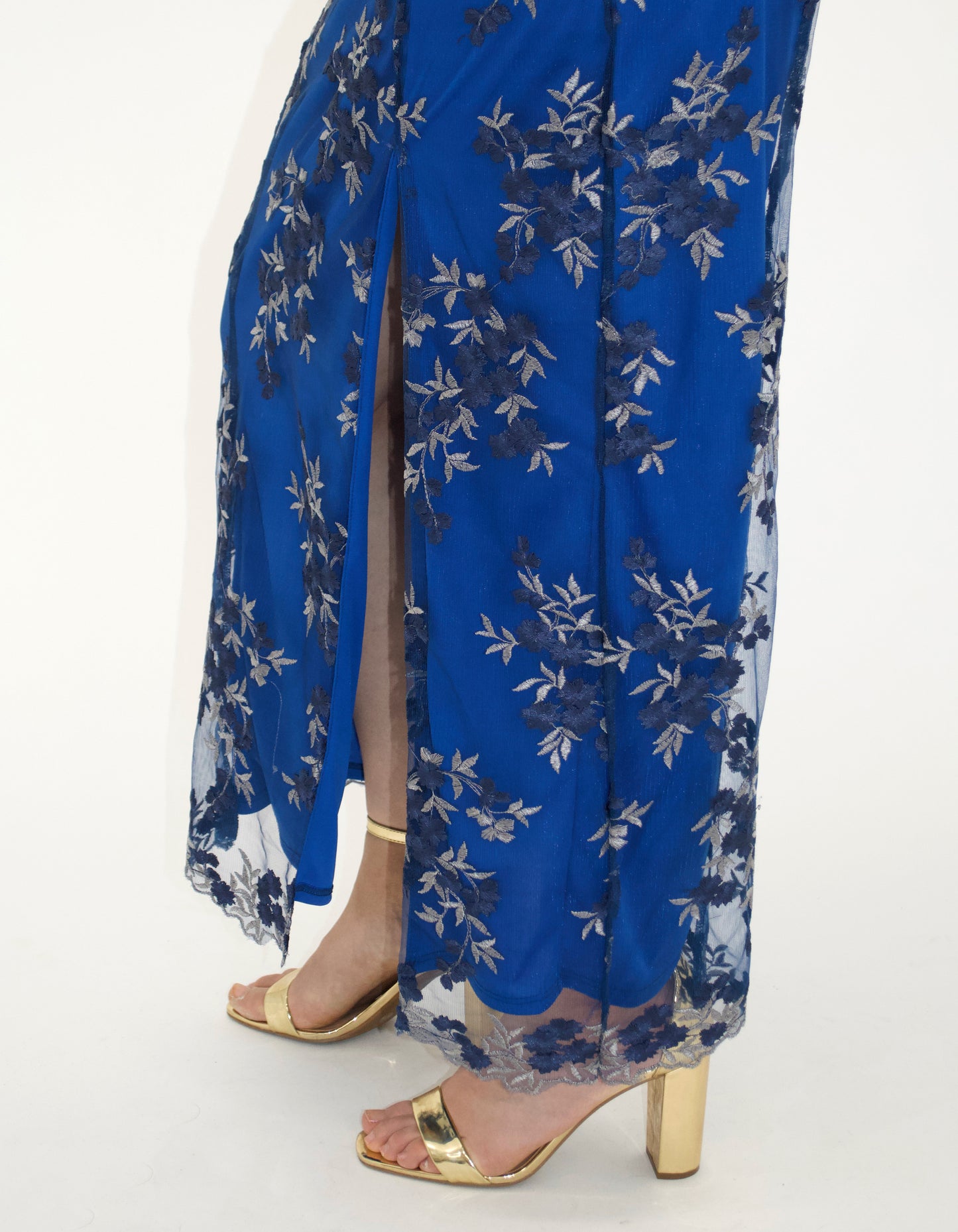 Sapphire Bow Embroidered Maxi
