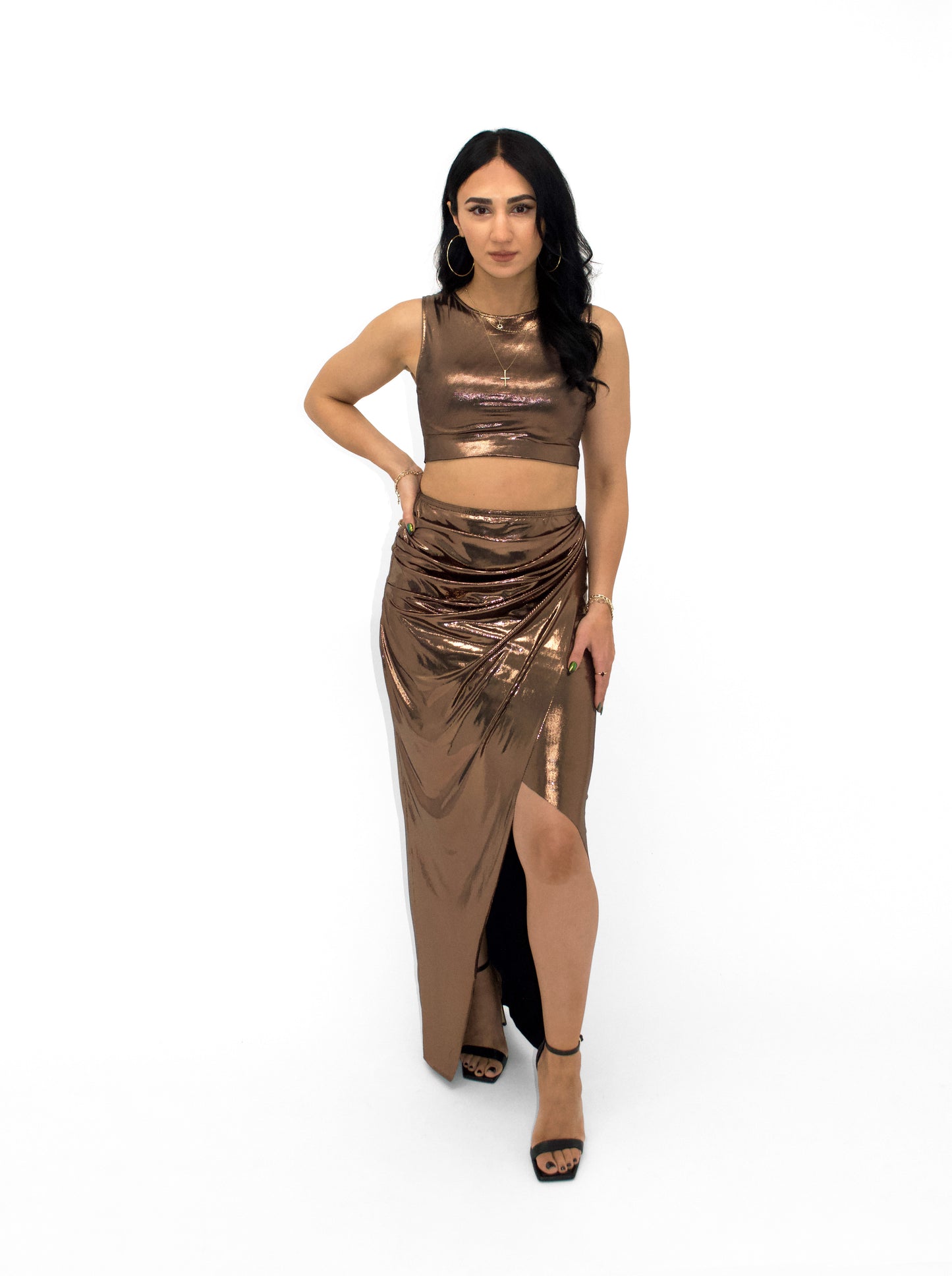 Crop Tank Skirt Set