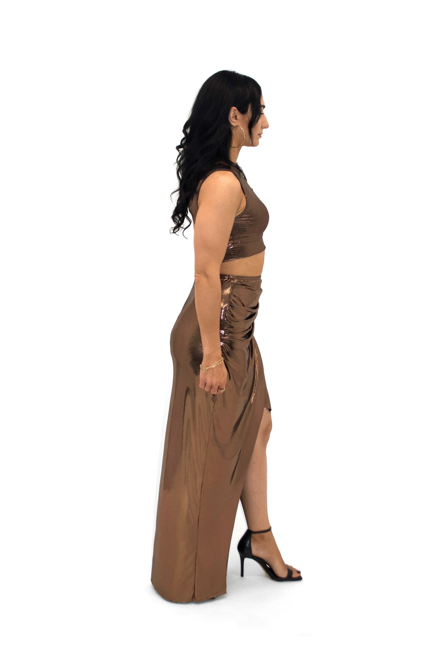 Topaz Crop Tank Skirt Set