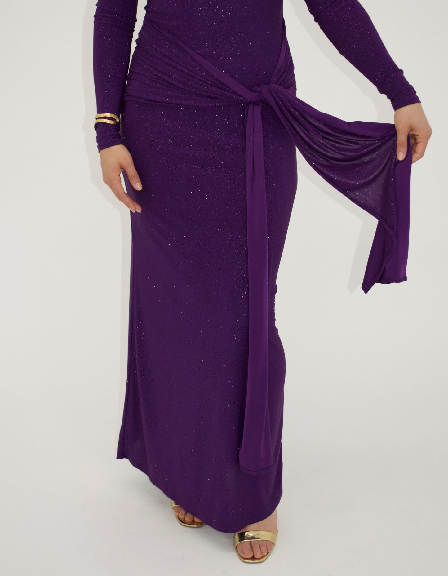 Amethyst Tie Front Maxi