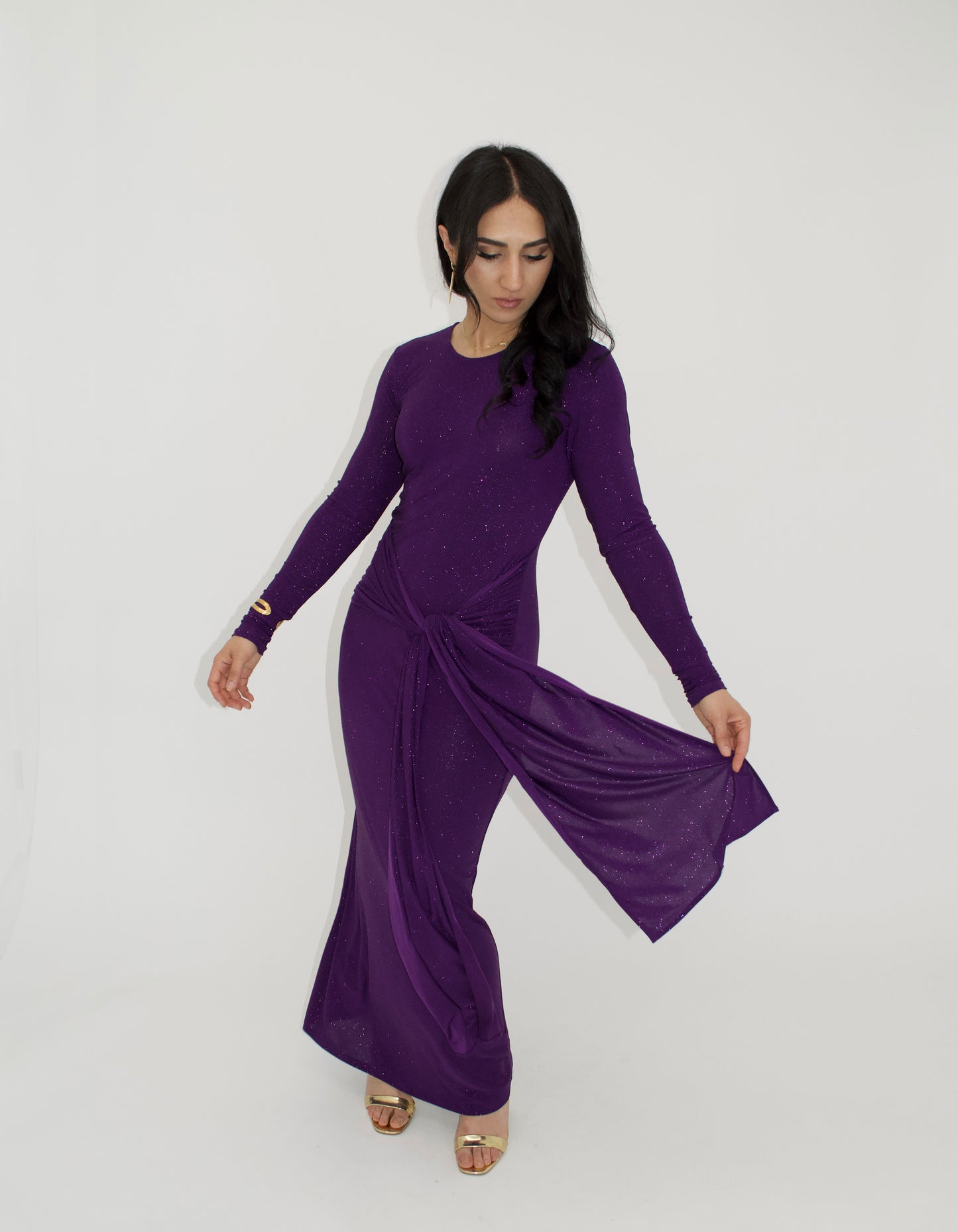 Amethyst Tie Front Maxi