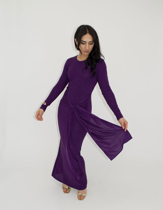 Amethyst Tie Front Maxi