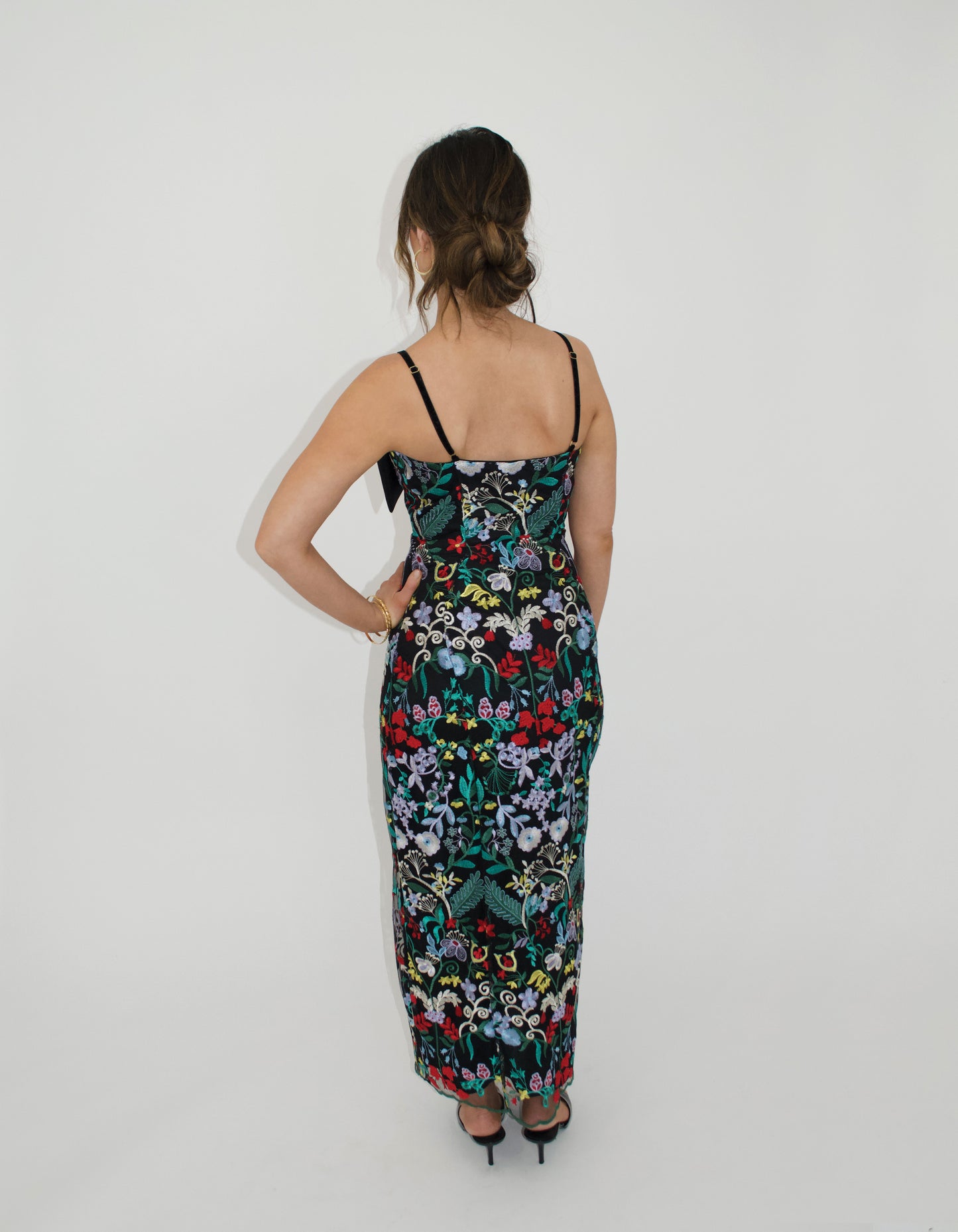Bow Embroidered Maxi