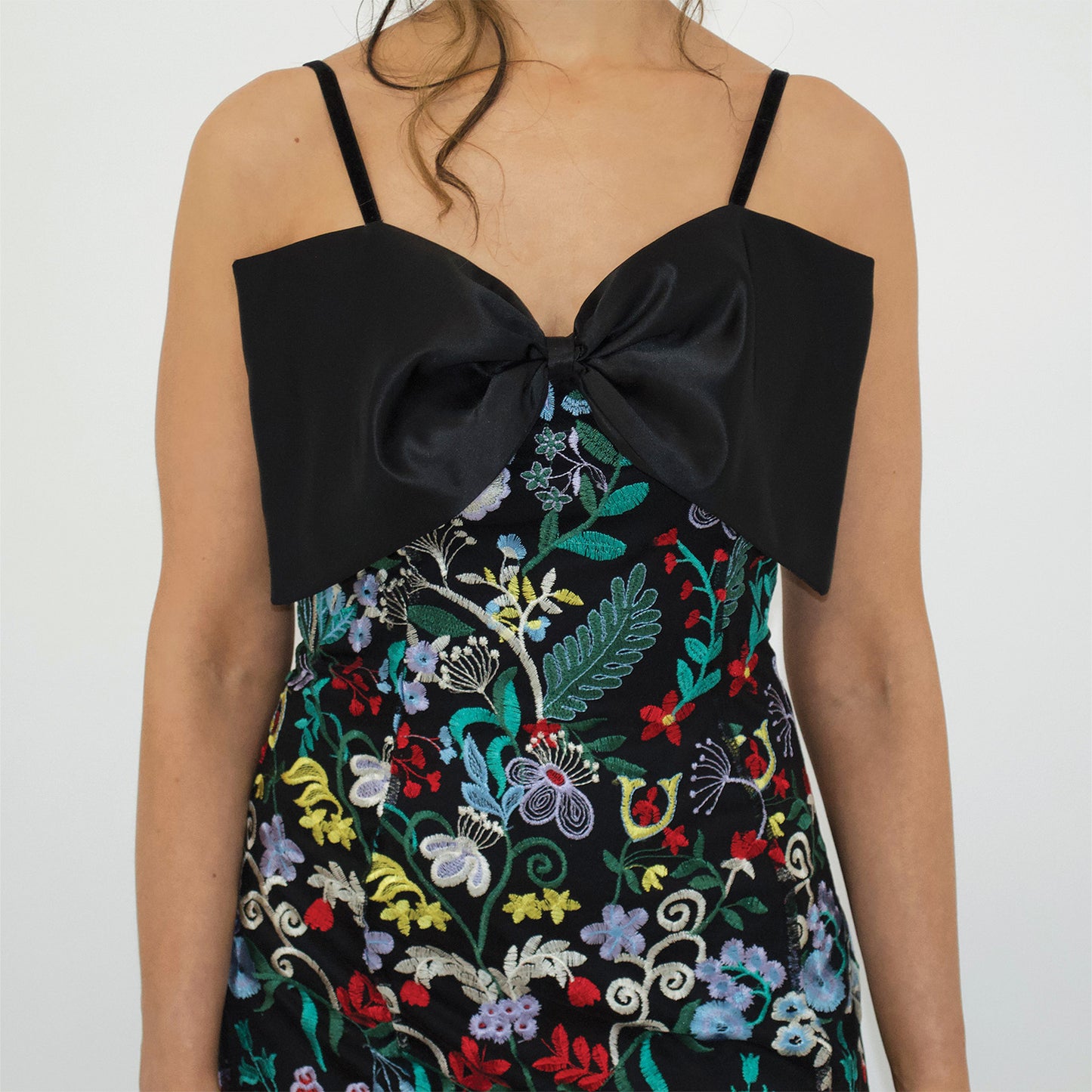 Bow Embroidered Maxi