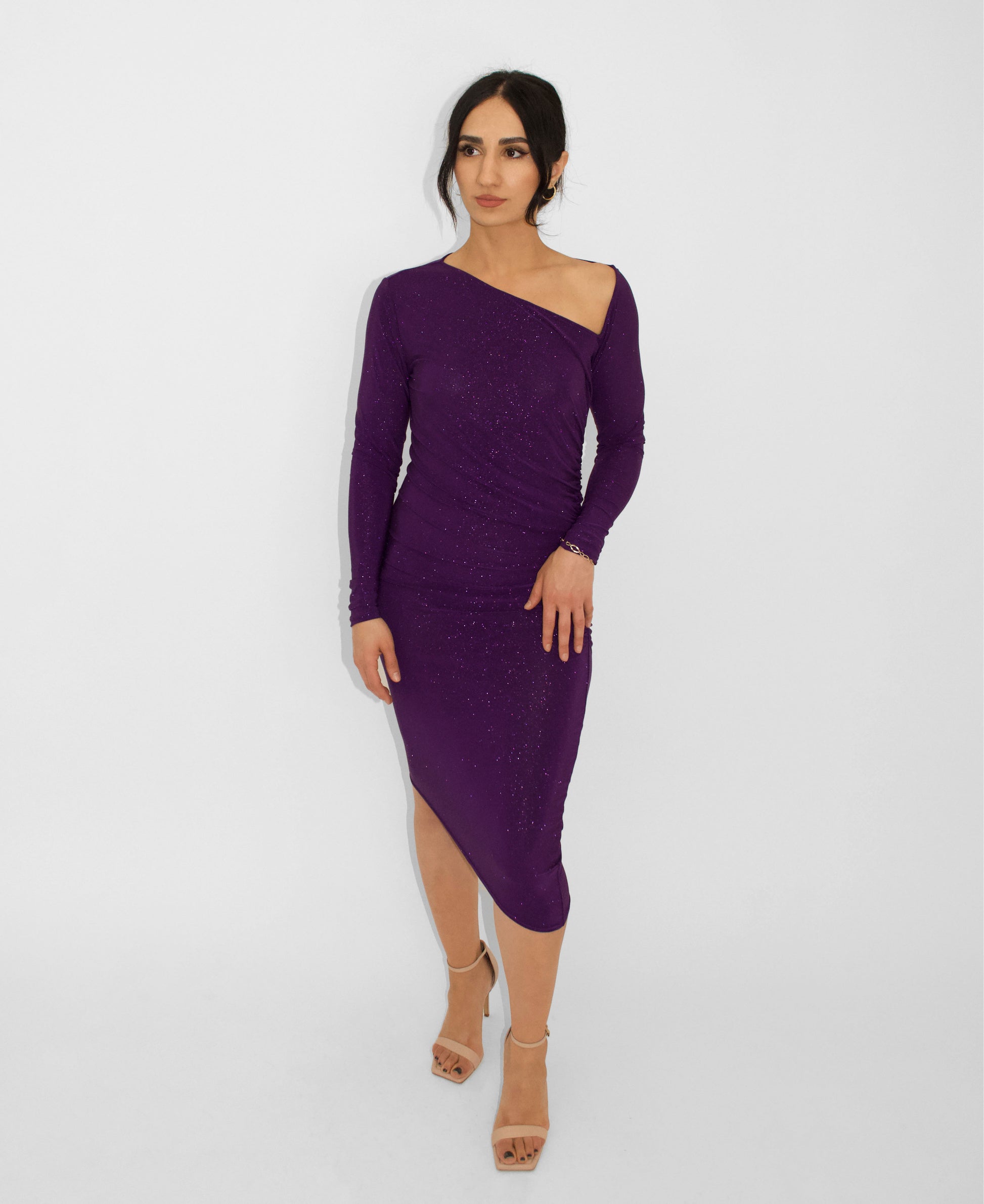 amethyst cocktail dress Amethyst Bridesmaid Dress Matte Satin Size 2X