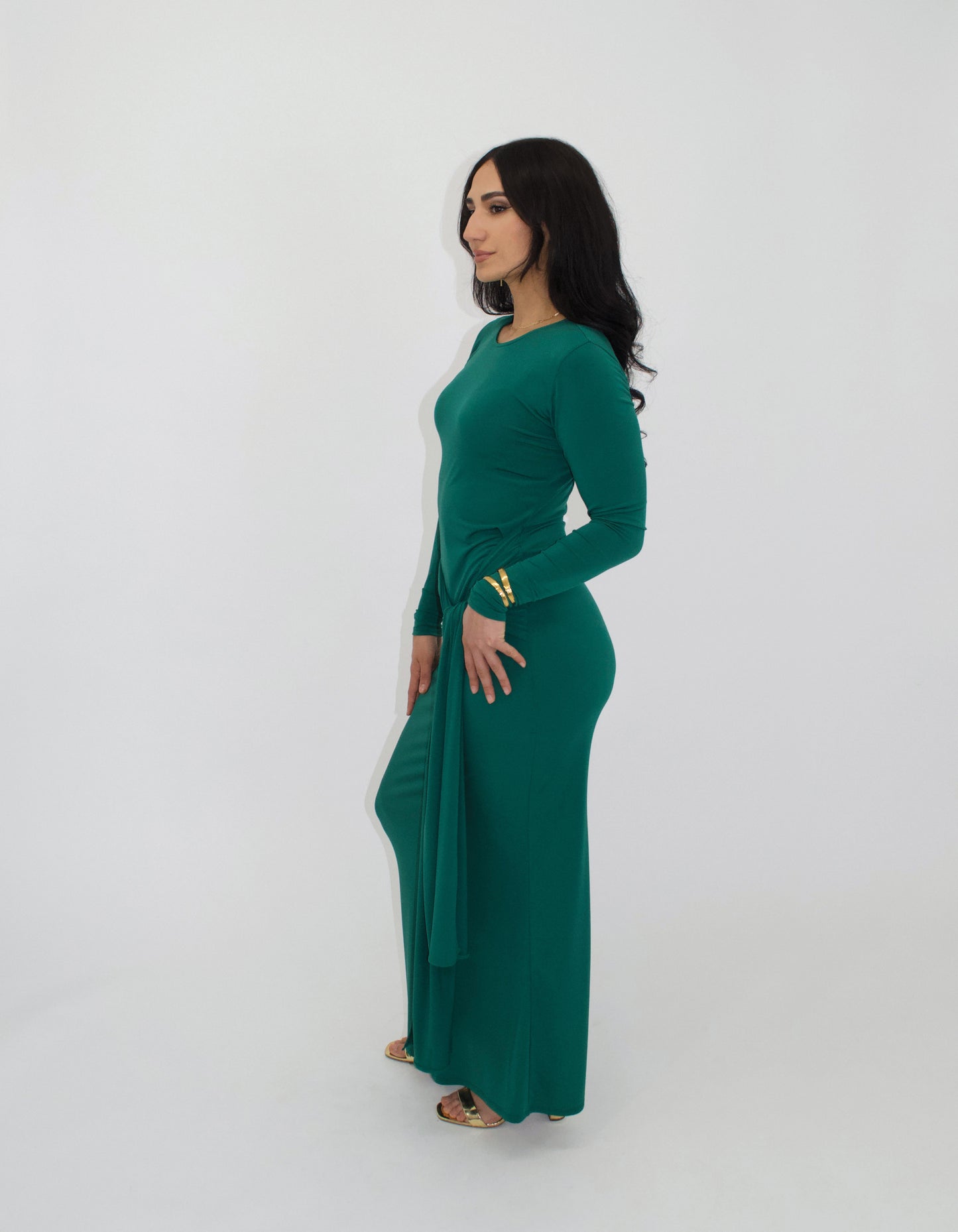 Emerald Tie Front Maxi