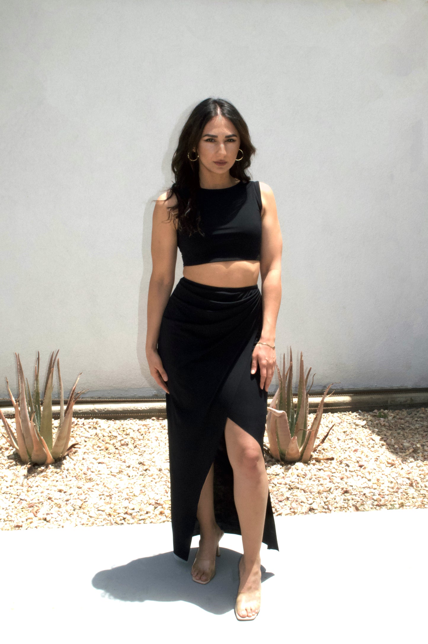 Crop Tank Skirt Set