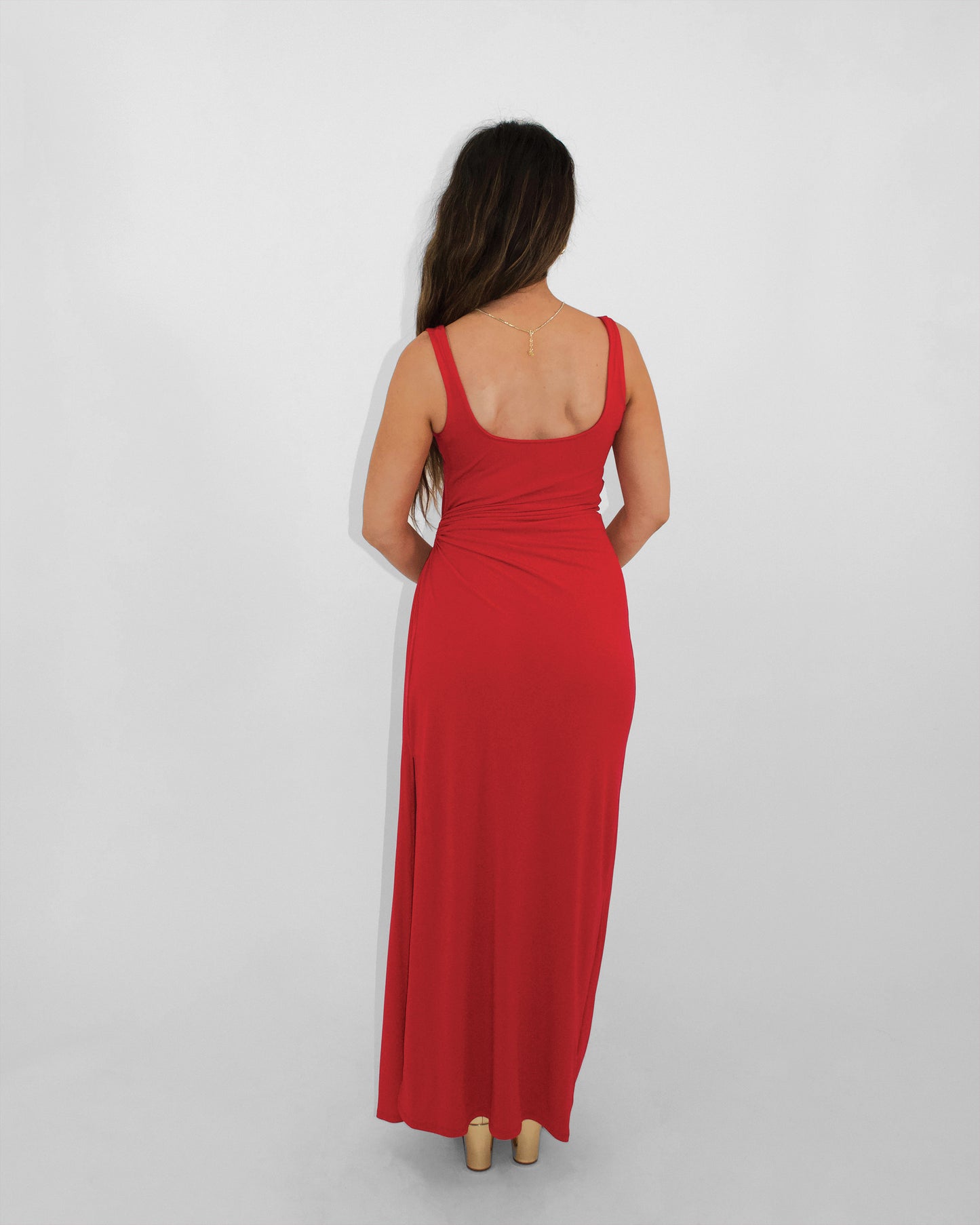 Ruby Drape Gown