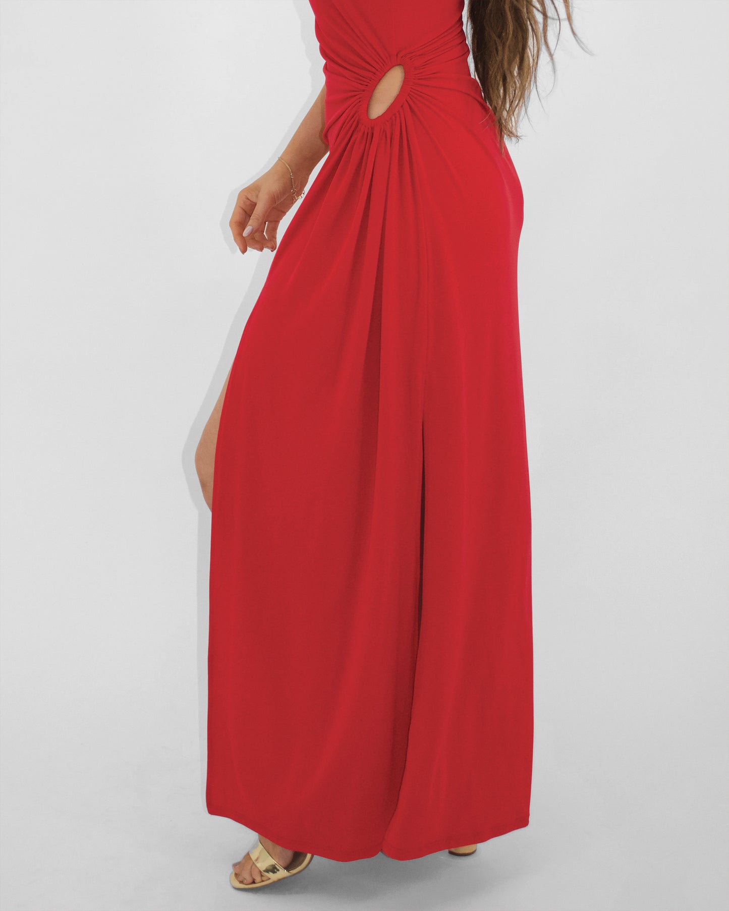 Ruby Drape Gown