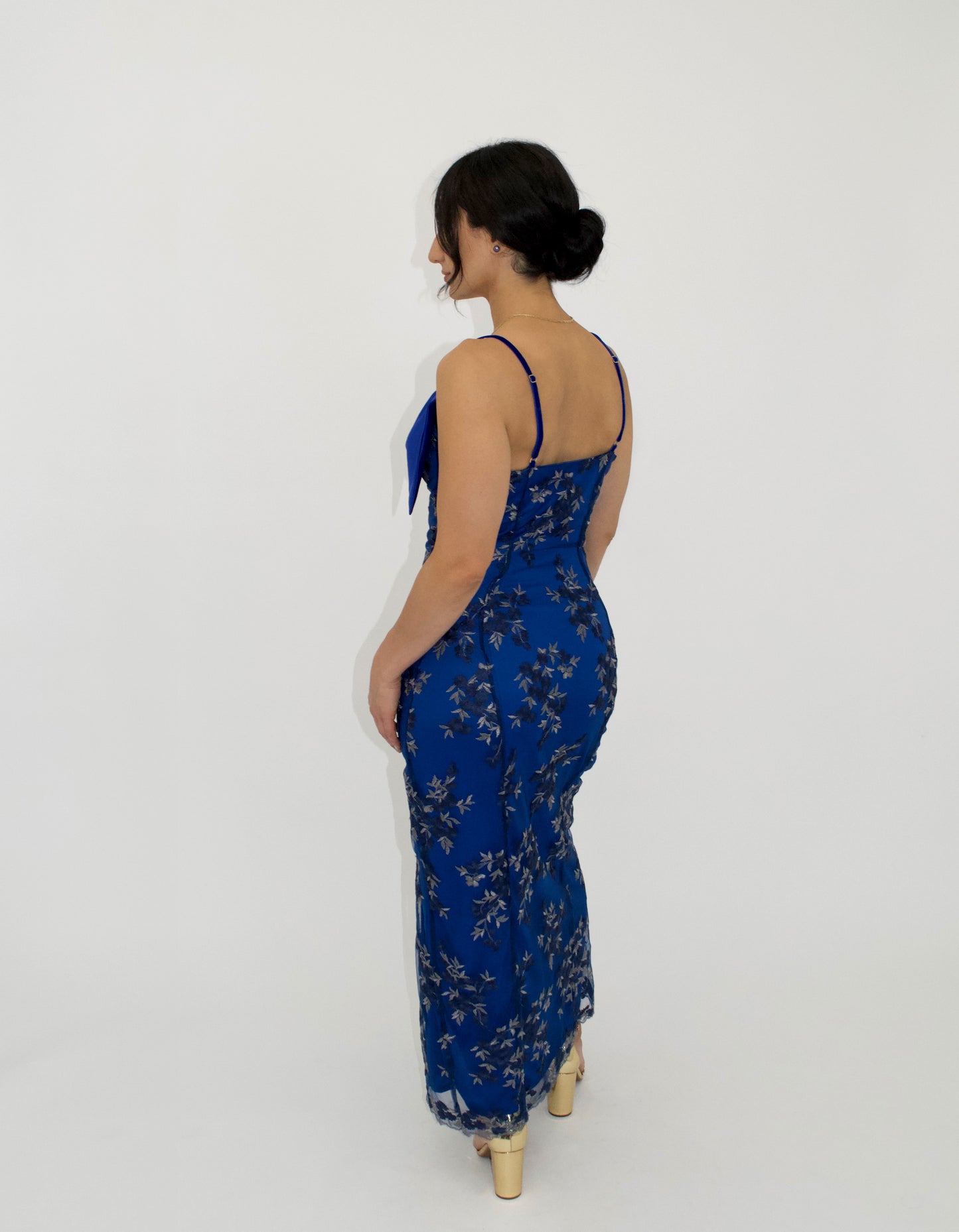 Sapphire Bow Embroidered Maxi
