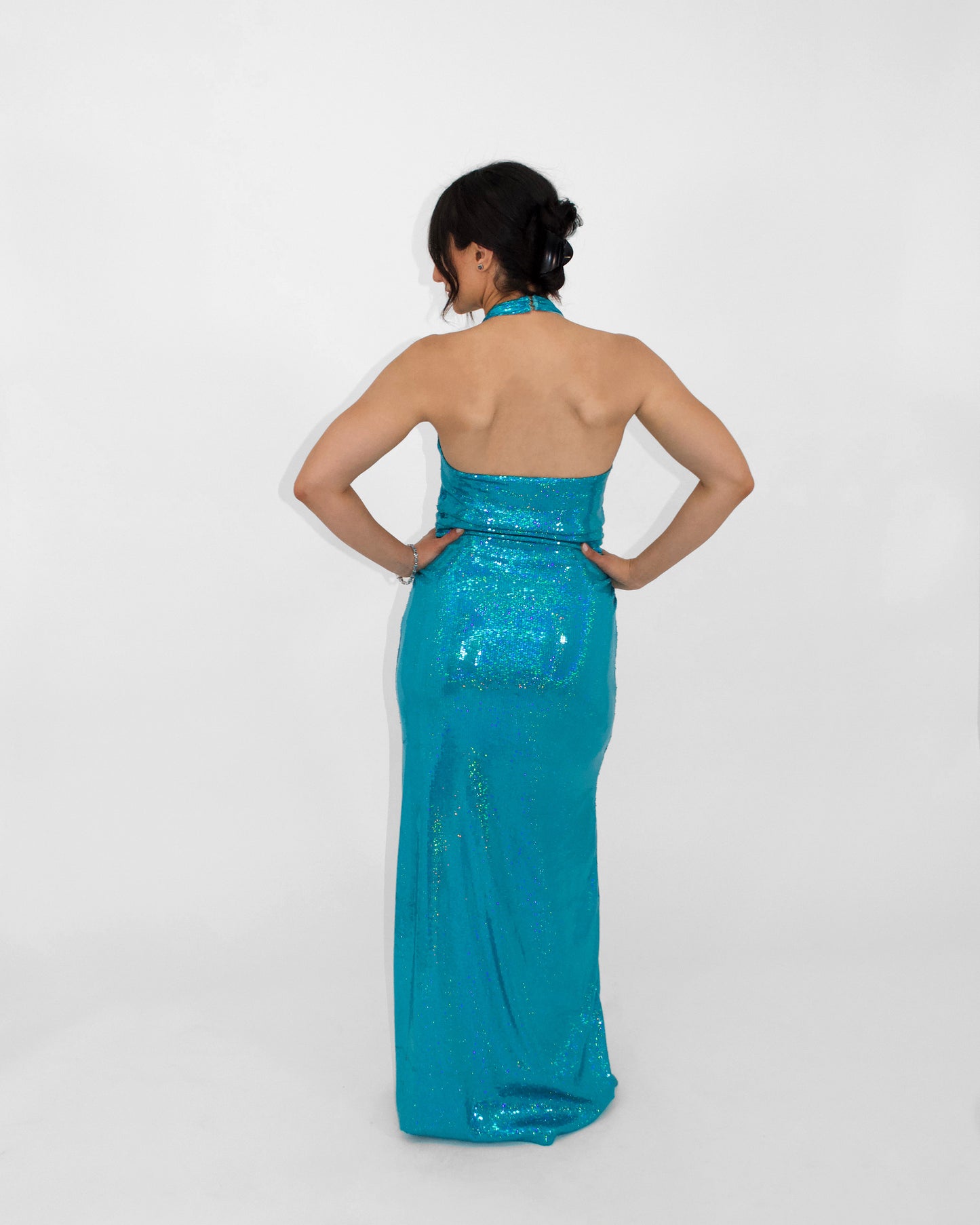 Turquoise Halter Gown