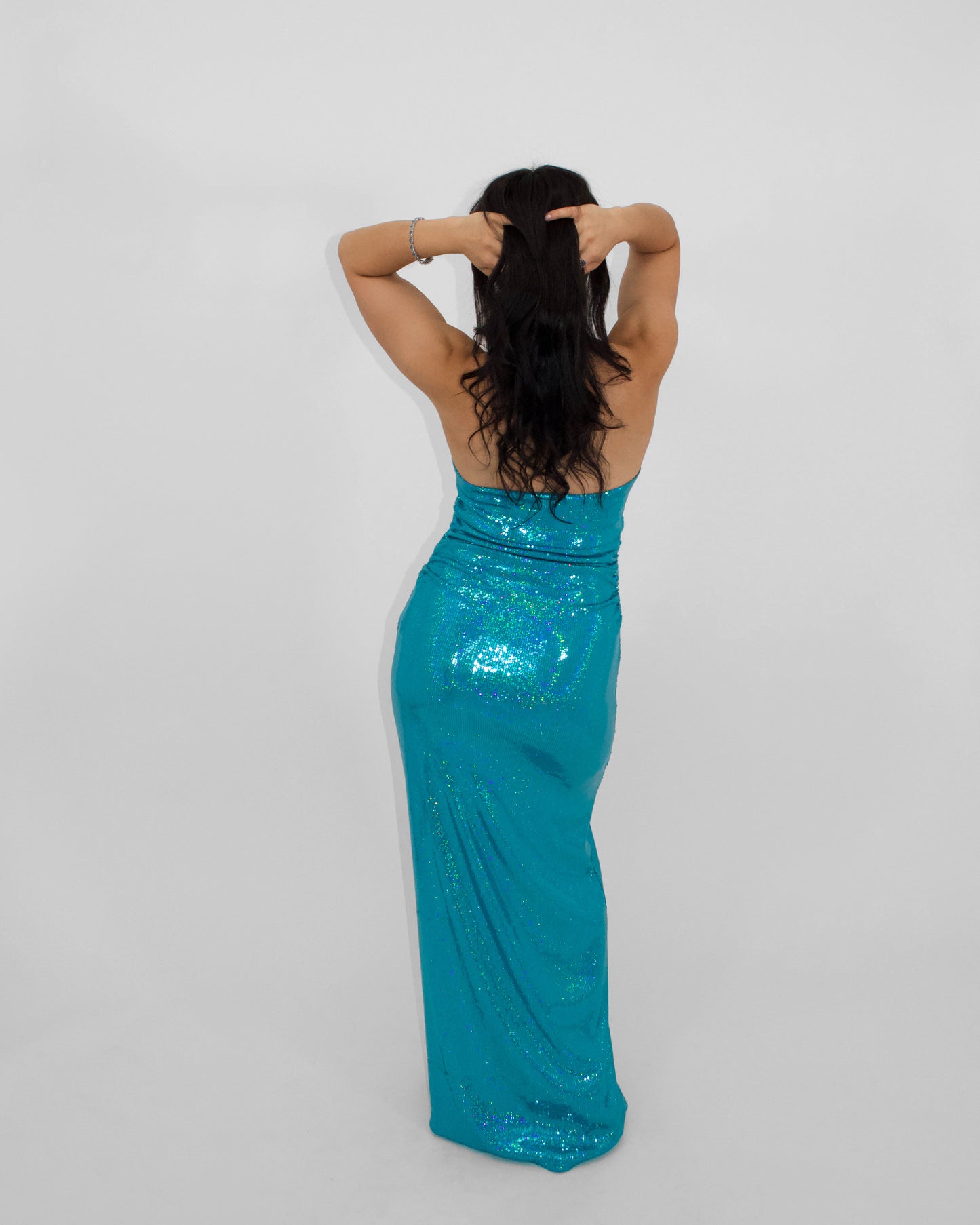 Turquoise Halter Gown